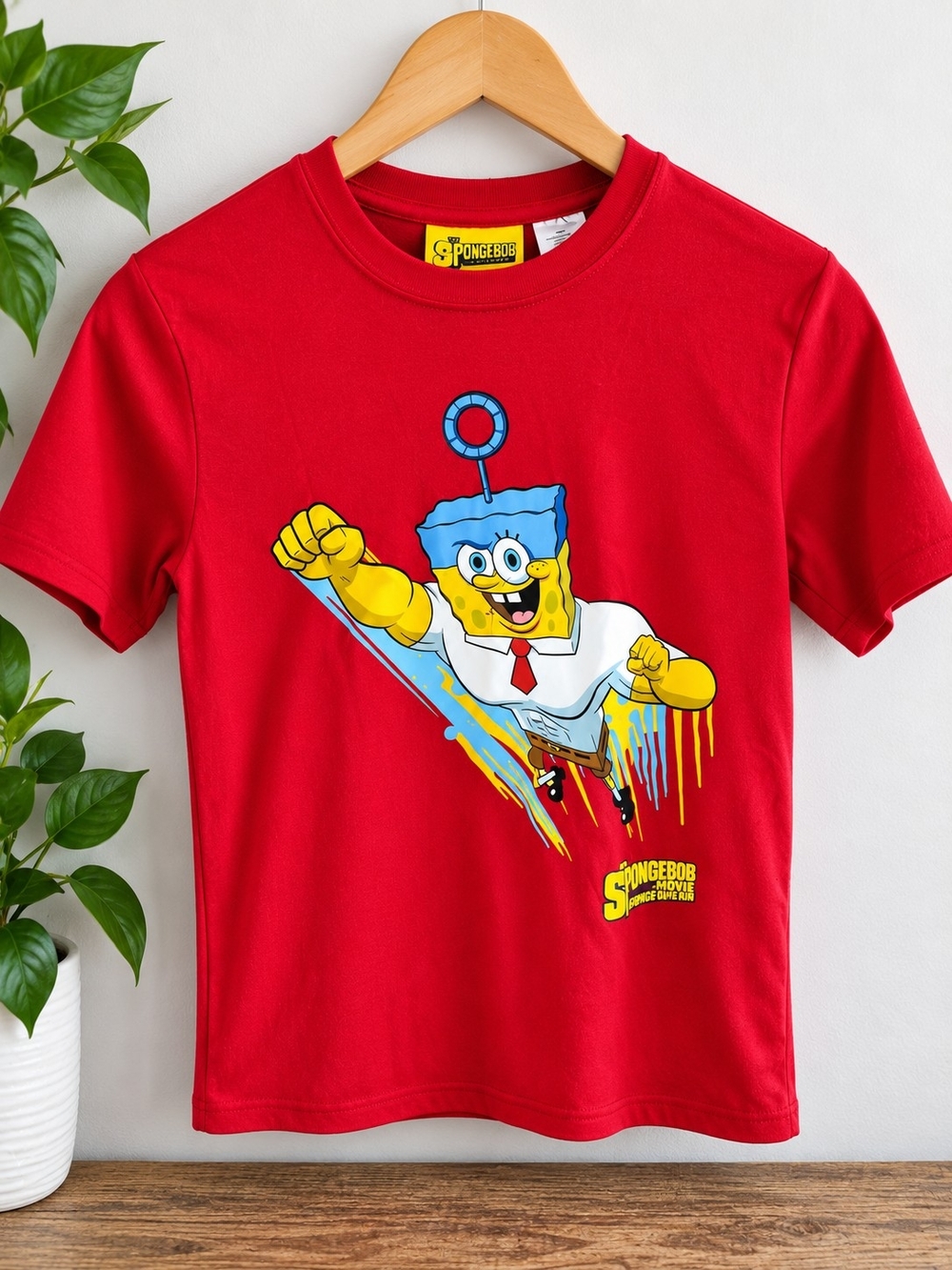 SpongeBob Squarepants Red Graphic Short-Sleeve Tee